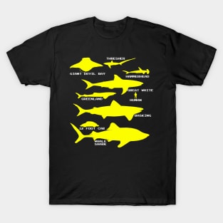 Shark Size | Ocean Sea Animal Fish Fishing T-Shirt